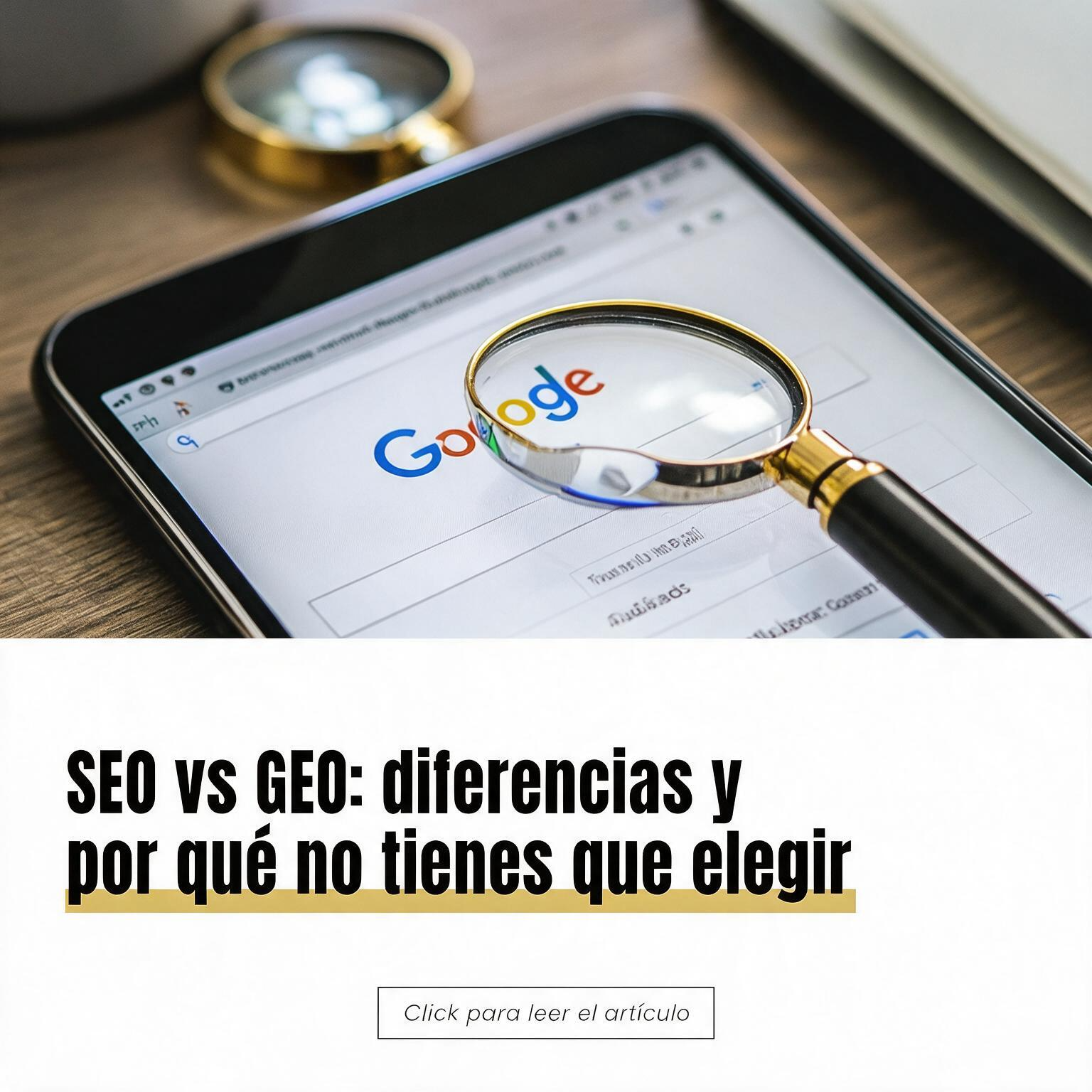 SEO VS GEO: diferencias y por que no tienes que elegir